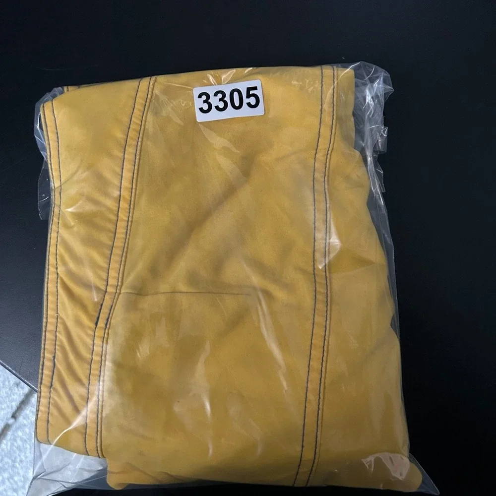 Quiksilver Silver Edition Board Shorts XL Yellow Embroidered Swimwear Y2K - 34‎